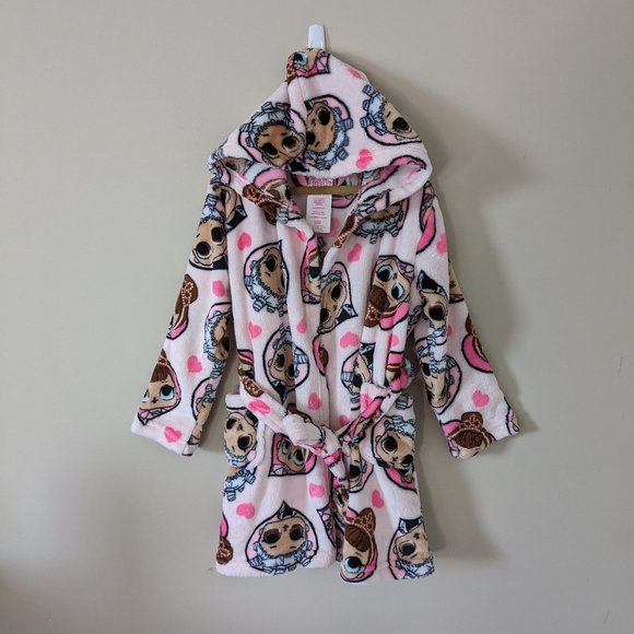 L.O.L. Surprise! - Girls Fleece Hooded Robe- Size 4 - Picture 1 of 5